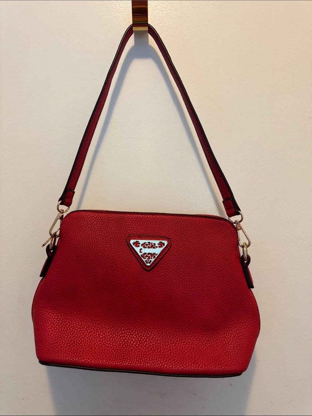 Ladies Red crossbody, shoulder bag
